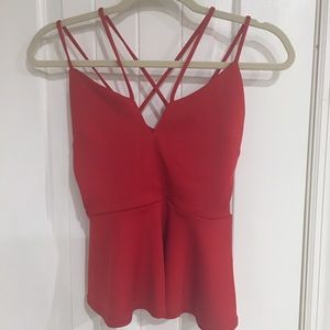 Red Peplum Top